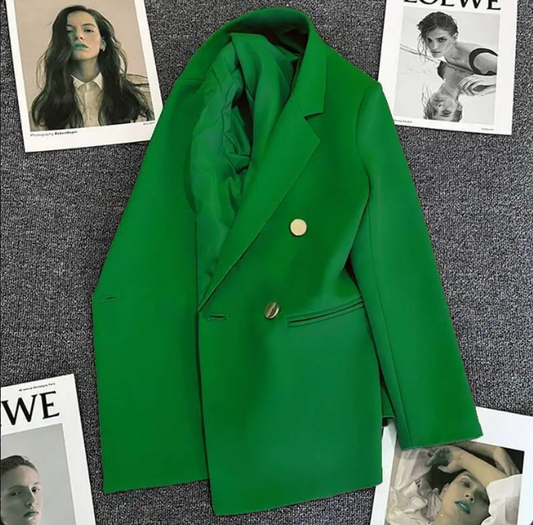 Women Fashionable Blazer / Green