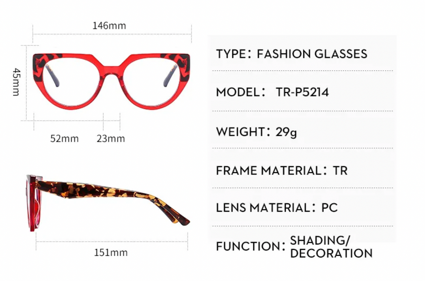 Fashion Cat Eye Frames