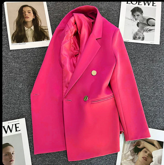 Women Fashionable Blazer / Fuchsia