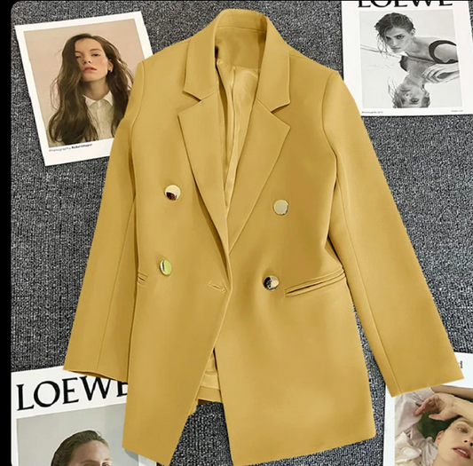Women Fashionable Blazer / Yellow
