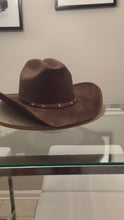 Load and play video in Gallery viewer, Brown Cowboy hat / Vegan Suede / Chocolate
