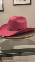 Load and play video in Gallery viewer, Cowboy hat / Fuchsia / Vegan Suede
